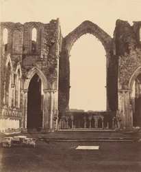 Fountains Abbey. Die Kapelle der Neun Altäre, Innenansicht, 1850er Jahre
