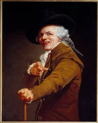 Selbstporträt des Künstlers in der Rolle eines Spötters, 1802. 0,91 x 0,72 m. Louvre, Paris