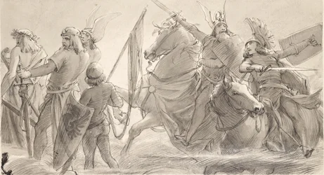 Germanen ziehen in die Schlacht