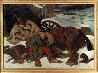 Episode de la retraite de Moscou - Szene des französischen Rückzugs aus Moskau