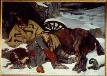 Episode des russischen Rückzugs. Napoleonischer Krieg (1812)