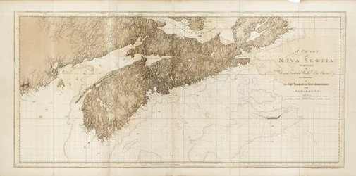 Eine Karte von Nova Scotia