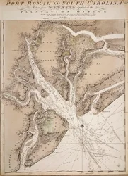 Karte von Port Royal in South Carolina, Vereinigte Staaten von Amerika