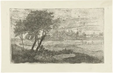 Landschaft mit einem Pflüger