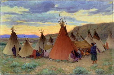 Abend auf der Crow Reservation, Montana