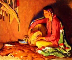 Der Trommler im Feuerschein