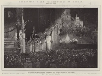 Krönungsnacht-Illuminationen in London