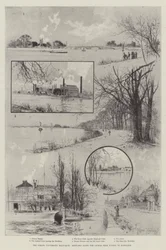 Das kommende Universitäts-Bootrennen, Skizzen entlang der Strecke von Putney nach Mortlake