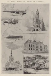 Der Texas-Hurrikan, Ansichten in Galveston