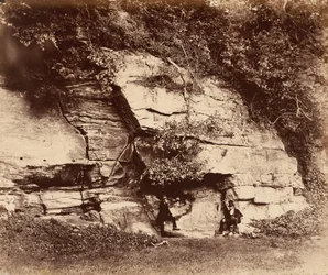 Echo-Felsen, Fountains Abbey, 1856