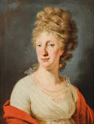 Kaiserin Maria Theresia (1772-1807), Porträt mit Perlenkette
