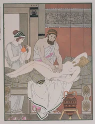 Untersuchung eines Patienten, Illustration aus 