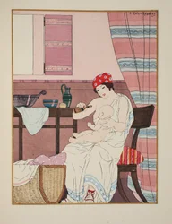 Stillen von Säuglingen, Illustration aus 