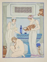 Wasser über den Patienten gießen, Illustration aus 