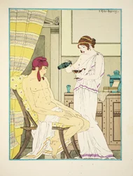 Der Körper wird gelb wie eine Granatapfelschale, Illustration aus 