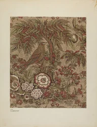 Bedruckter Baumwollchintz, ca. 1940
