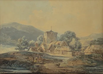Eine Dorfkirche auf dem Land
