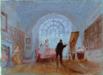 Künstler arbeitet an einer Staffelei, 1828