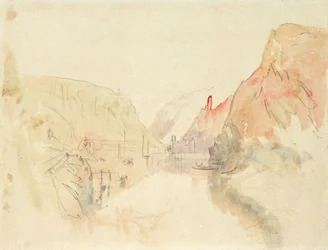 Burg Traben-Trarbach an der Mosel, ca. 1844