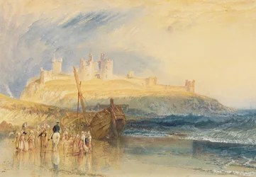 Dunstanborough Castle, Northumberland, ca. 1829