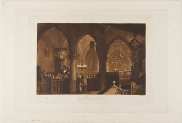 Innenansicht einer Kirche, Platte 70 aus Liber Studiorum