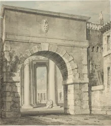 St. Peter durch die Porta Angelica gesehen
