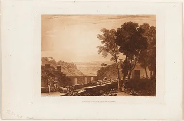 Die Brücke und Ziegen, Platte 43 aus Liber Studiorum