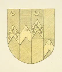 Wappen von Brook(e?) auf Messingplatte in St. Mary Redcliffe