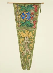 Banner der Plaisterers [Plasterers], beschriftet 