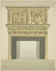 Kaminstück im ehemaligen Wohnsitz von Sir John Knight, Temple Street