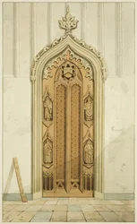 Türen von Clarke, auf jeder Seite des Altars von St. Mark