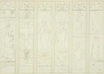 Buntglas im Altarfenster von St. Mark
