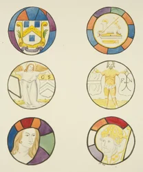 Buntglasfenster im Fenster der Weberkapelle in der Tempelkirche