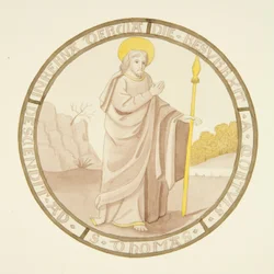 Buntglasfenster in der Privatkapelle des Bischofspalastes: St. Thomas