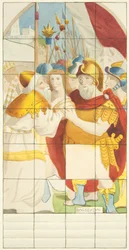 Buntglasfenster am östlichen Ende des südlichen Seitenschiffs der Kathedrale von Bristol