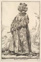 Pascha, der mit beiden Händen ein Schwert an seiner Hüfte hält, aus der Serie 