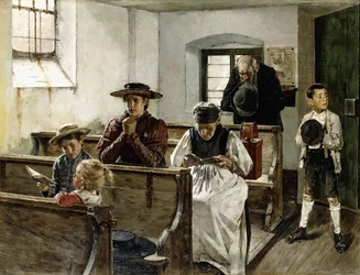 Eine Familie im Gebet