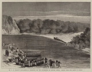 Mr. H. M. Stanleys anglo-amerikanische Expedition zur Erforschung Zentralafrikas, Kalulu-Fälle, der Tod von Kalulu