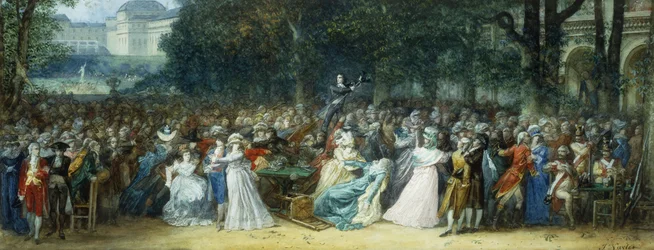 Camille Desmoulins im Palais Royale
