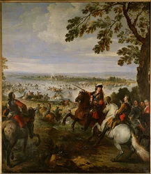 Die Armee von Ludwig XIV. überquert den Rhein am 12. Juni
