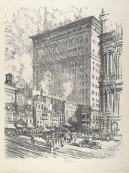 Rathausplatz und Wanamaker-Gebäude