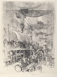 Herstellung eines Turbinenmotors, 1917