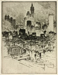 New York, von der Brooklyn Bridge