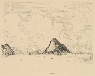 Panama: Eingang zum Kanal vom Pazifik, 1912
