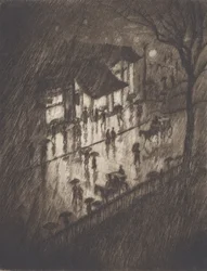 Regnerische Nacht, Charing Cross Shops, 1903