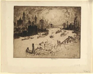 Sonnenuntergang von der Williamsburg Bridge