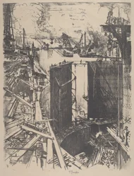 Das Wachttor, Gatun-Schleuse, 1912