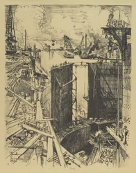 Das Wachttor, Gatun-Schleuse, 1912