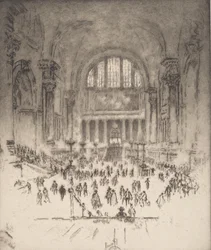 Die Marmorsaal, Pennsylvania Station, New York, 1919