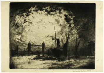 Die Tower Bridge, Abend